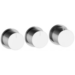 Shower tap Wall-mounted external part 2 way 3 holes material: Brass thermostatic with separate exits without hand shower, hose and holder, color: Chrome surface: Glossy Wall-mounted - external part