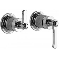 Shower tap Wall-mounted external part 2 holes 2 way material: Brass mixer without hand shower, hose and holder, color: Chrome surface: Glossy Wall-mounted - external part