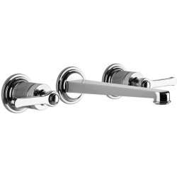 Μπαταρία νιπτήρος εντοιχιζόμενη - εξωτερικό μέρος 2 λαβών 3 οπών χωρίς βαλβίδα, χρώμα: Χρωμέ 20,1cm από ορείχαλκο επιφάνεια: Γυαλιστερή Εντοιχιζόμενες εξωτερικό μέρος