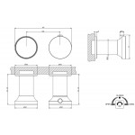 Shower tap Wall-mounted external part 2 holes 2 way material: Brass thermostatic without hand shower, hose and holder, color: Chrome surface: Glossy Wall-mounted - external part