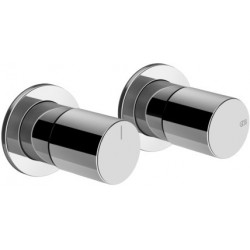 Shower tap Wall-mounted external part 2 holes 2 way material: Brass mixer without hand shower, hose and holder, color: Chrome surface: Glossy Wall-mounted - external part
