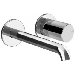 Wash basin tap Wall-mounted - external part 2 holes mixer Without waste, color: Chrome material: Brass surface: Glossy Wall-mounted - external part