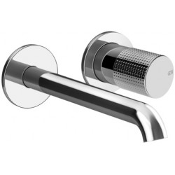 Wash basin tap Wall-mounted - external part 2 holes mixer Without waste, color: Chrome material: Brass surface: Glossy Wall-mounted - external part