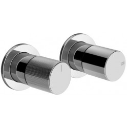 Μπαταρία ντουζιέρας εντοιχιζόμενη εξωτερικό μέρος 2 εξόδων 2 οπών αναμεικτική από ορείχαλκο 2 οπών, χρώμα: Χρωμέ επιφάνεια: Γυαλιστερή Εντοιχιζόμενες εξωτερικό μέρος