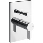 Shower tap Wall-mounted external part 2 way material: Brass mixer With plate without hand shower, hose and holder, color: Chrome surface: Glossy Wall-mounted - external part