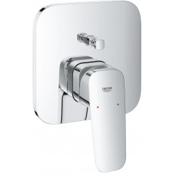 Μπαταρία ντουζιέρας εντοιχιζόμενη εξωτερικό μέρος 2 εξόδων αναμεικτική από ορείχαλκο με πλακέτα, χρώμα: Χρωμέ επιφάνεια: Γυαλιστερή Εντοιχιζόμενες εξωτερικό μέρος