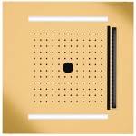 Κεφαλή ντους οροφής 50x50 από ορείχαλκο 3 ροών brushed gold, χρώμα: Χρυσό επιφάνεια: Βουρτσισμένη Κεφαλές ντους Κεφαλή ντους οροφής 50x50 από ορείχαλκο 3 ροών brushed gold, χρώμα: Χρυσό επιφάνεια: Βουρτσισμένη Κεφαλές ντους