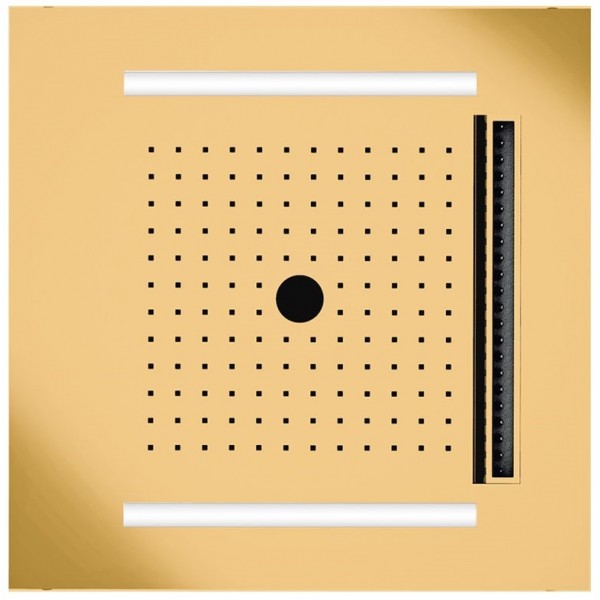 Κεφαλή ντους οροφής 50x50 από ορείχαλκο 3 ροών brushed gold, χρώμα: Χρυσό επιφάνεια: Βουρτσισμένη Κεφαλές ντους Κεφαλή ντους οροφής 50x50 από ορείχαλκο 3 ροών brushed gold, χρώμα: Χρυσό επιφάνεια: Βουρτσισμένη Κεφαλές ντους