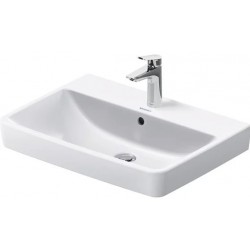 Νιπτήρας επίτοιχος 65x46 White High Gloss με 1 γούρνα με οπή στη μέση με υπερχείλιση από πορσελάνη, χρώμα: Λευκό επιφάνεια: Γυαλιστερή Επίτοιχοι