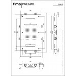 Κεφαλή ντους οροφής 70x40 από inox 2 ροών Brushed Gold, χρώμα: Χρυσό επιφάνεια: Βουρτσισμένη Κεφαλές ντους