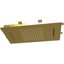 Κεφαλή ντους οροφής 70x40 από inox 2 ροών Brushed Gold, χρώμα: Χρυσό επιφάνεια: Βουρτσισμένη Κεφαλές ντους