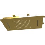 Κεφαλή ντους οροφής 70x40 από inox 2 ροών Brushed Gold, χρώμα: Χρυσό επιφάνεια: Βουρτσισμένη Κεφαλές ντους
