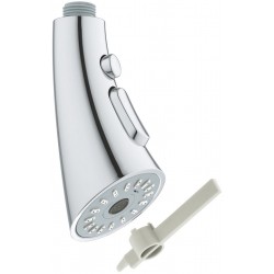 Phone battery kitchen material: Brass, color: Chrome Extractable showers