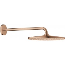 Shower head Wall-mounted 31x31 material: ABS, style: 1 spray, color: Pink Gold surface: Brushed Overhead showers