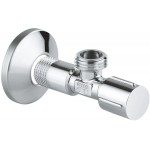 Διακόπτης γωνιακός 1/2” 'x1/2” από ορείχαλκο, χρώμα: Χρωμέ επιφάνεια: Γυαλιστερή Διακόπτες, Κάνουλες