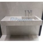 Πάγκος μπάνιου με νιπτήρα 120x50x15 από γρανίτη gres porcell.smaltato επιφάνεια: Γυαλιστερή με 1 νιπτήρα με επίπεδη γούρνα, χρώμα: Λευκό Πάγκος μπάνιου με νιπτήρα 120x50x15 από γρανίτη gres porcell.smaltato επιφάνεια: Γυαλιστερή με 1 νιπτήρα με επίπεδη γούρνα, χρώμα: Λευκό Νιπτηροπάγκοι