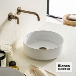 Νιπτήρας ελευθέρας τοποθέτησης 36x36x12 από πορσελάνη χωρίς οπή  χωρίς υπερχείλιση, χρώμα: Λευκό επιφάνεια: Γυαλιστερή Ελευθέρας τοποθέτησης