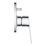 Μπαταρία ντουζιέρας εντοιχιζόμενη 2 εξόδων αναμεικτική από ορείχαλκο με πλακέτα, χρώμα: Χρωμέ επιφάνεια: Γυαλιστερή Εντοιχιζόμενες εξωτερικό μέρος