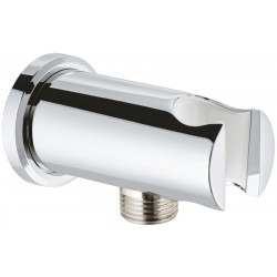 Shower holder Fixed With Outlet elbow material: Brass, color: Chrome surface: Glossy Shower holders