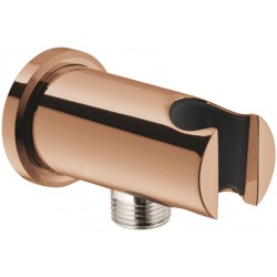 Shower holder Fixed With Outlet elbow material: Brass Warm Sunset, color: Pink Gold surface: Glossy Shower holders