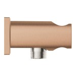 Shower holder Fixed With Outlet elbow material: Brass, color: Pink Gold surface: Brushed Shower holders