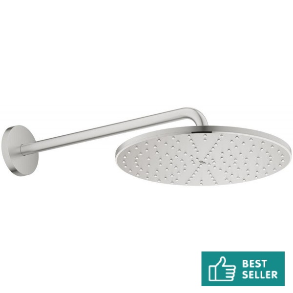 Shower head Wall-mounted 31x31 material: ABS, style: 1 spray, color: Chrome surface: Brushed Overhead showers