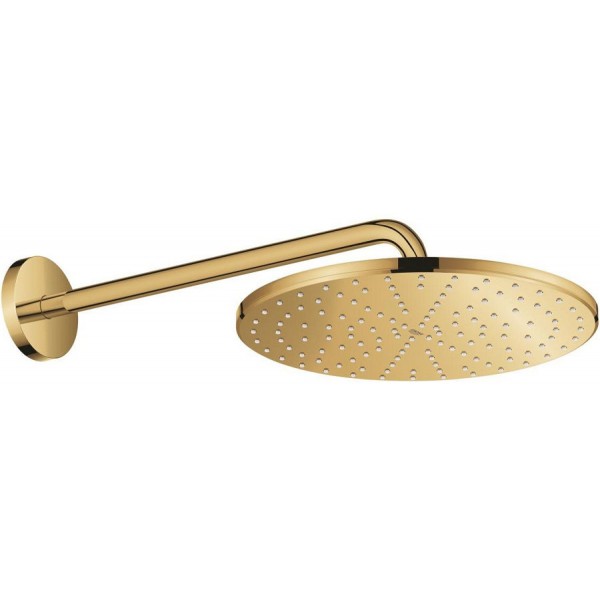 Shower head Wall-mounted 31x31 material: ABS, style: 1 spray, color: Gold surface: Glossy Overhead showers