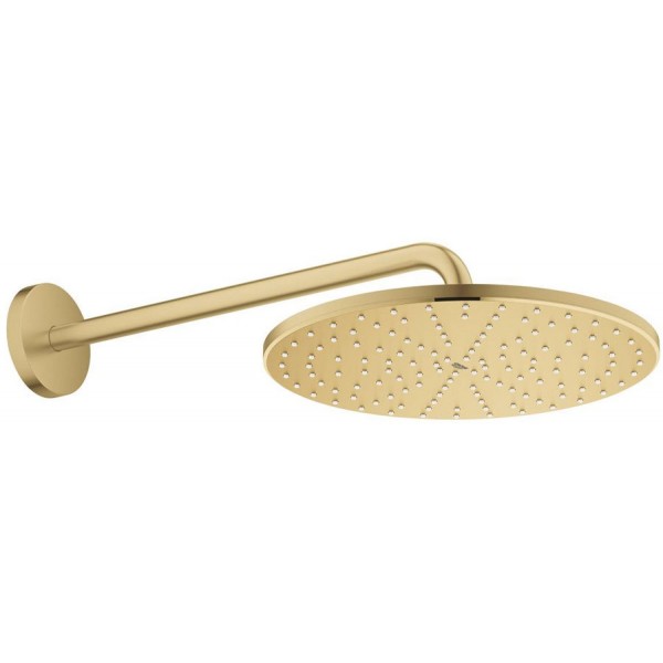 Κεφαλή ντους επίτοιχος τύπος 31x31 από ABS 1 ροής 310, με βραχίονα 42,2cm, Brushed Cool sunrise, χρώμα: Χρυσό επιφάνεια: Βουρτσισμένη Κεφαλές ντους