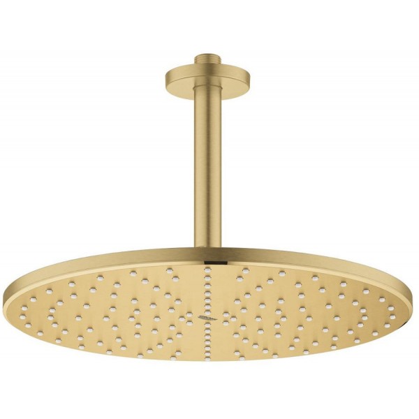 Κεφαλή ντους οροφής 31x31 από ABS 1 ροής 310, με βραχίονα 14,2cm, Brushed Cool Sunrise, χρώμα: Χρυσό επιφάνεια: Βουρτσισμένη Κεφαλές ντους