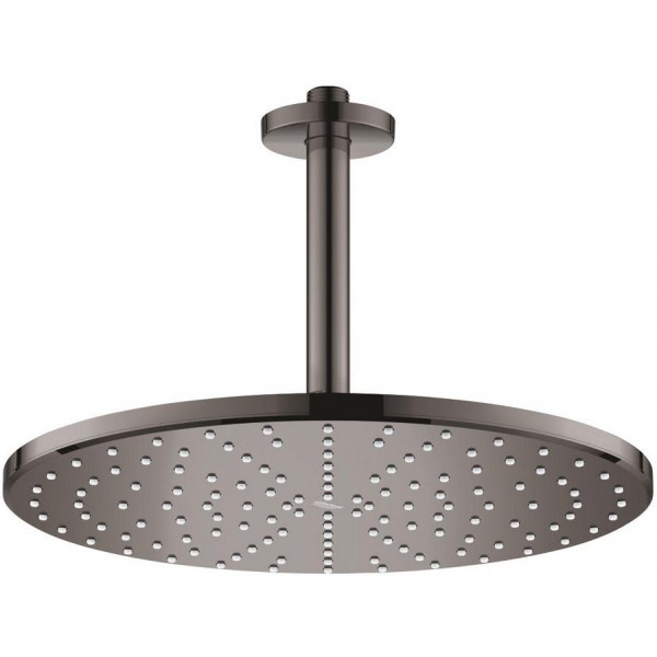 Κεφαλή ντους οροφής 31x31 από ABS 1 ροής 310, με βραχίονα 14,2cm, Hard Graphite, χρώμα: Γκρι επιφάνεια: Γυαλιστερή Κεφαλές ντους