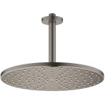 Κεφαλή ντους οροφής 31x31 από ABS 1 ροής 310, με βραχίονα 14,2cm , Brushed Hard Graphite, χρώμα: Γκρι επιφάνεια: Βουρτσισμένη Κεφαλές ντους