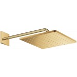 Κεφαλή ντους επίτοιχος τύπος 31x31 από ορείχαλκο 1 ροής 310, με βραχίονα 42,2cm, cool sunrise, χρώμα: Χρυσό επιφάνεια: Γυαλιστερή Κεφαλές ντους