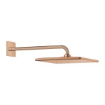 Κεφαλή ντους επίτοιχος τύπος 31x31 από ορείχαλκο 1 ροής 310, με βραχίονα 42,2cm, warm sunset, χρώμα: Ροζ Χρυσό επιφάνεια: Γυαλιστερή Κεφαλές ντους