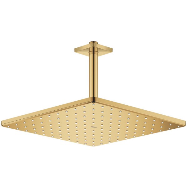 Shower head Ceiling-mounted 31x31 material: Brass, style: 1 spray, color: Gold surface: Glossy Overhead showers