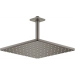 Κεφαλή ντους οροφής 31x31 από ορείχαλκο 1 ροής 310, με βραχίονα, 14,2cm Brushed Hard Graphite, χρώμα: Γκρι επιφάνεια: Βουρτσισμένη Κεφαλές ντους