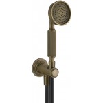 Shower head W/ hose, holder and outlet elbow 1 jet, color: Bronze surface: Brushed Hand showers Shower head W/ hose, holder and outlet elbow 1 jet, color: Bronze surface: Brushed Hand showers