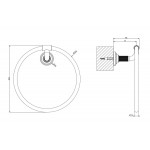 Towel ring closed material: Brass, color: Bronze surface: Brushed Towel ring closed material: Brass, color: Bronze surface: Brushed Towel rings