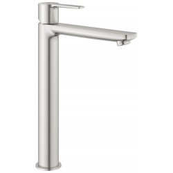 Μπαταρία νιπτήρος επικαθήμενη αναμεικτική από ορείχαλκο για νιπτήρα ελεύθερης τοποθέτησης χωρίς βαλβίδα XL-Size, supersteel, χρώμα: Χρωμέ επιφάνεια: Βουρτσισμένη Επικαθήμενες