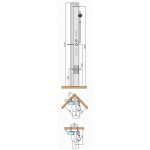 Shower column (Body jet) 205cm material: Aluminum, color: Chrome/White surface: Matt Indoor