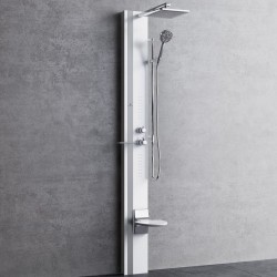 Shower column (Body jet) 205cm material: Aluminum, color: Chrome/White surface: Matt Indoor