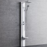 Shower column (Body jet) 205cm material: Aluminum, color: Chrome/White surface: Matt Indoor