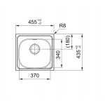 Sink Stainless (Steel) 45,5x43,5 material: Inox surface: Matt free nested 1 bowl, color: Chrome Stainless steel