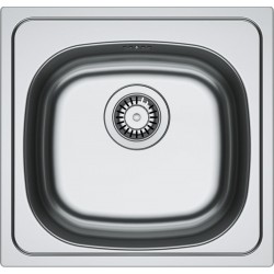 Νεροχύτης ανοξείδωτος 45,5x43,5 από inox επιφάνεια: Λεία ματ χωρίς πάγκο ένθετος 1 γούρνα, χρώμα: Χρωμέ Ανοξείδωτοι