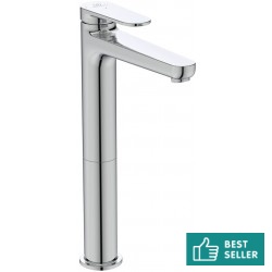 Wash basin tap Deck-mounted for free-standing washbasin material: Brass mixer Without waste, color: Chrome surface: Glossy Deck-mounted