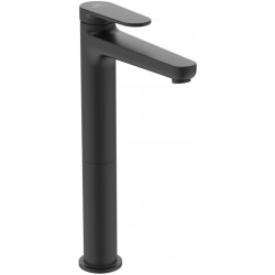 Wash basin tap Deck-mounted for free-standing washbasin material: Brass mixer Without waste, color: Black surface: Matt Deck-mounted