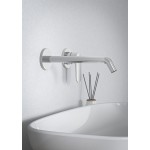 Wash basin tap Wall-mounted - external part 2 holes mixer Without waste, color: Chrome material: Brass surface: Glossy Wall-mounted - external part