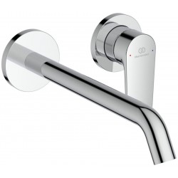 Μπαταρία νιπτήρος εντοιχιζόμενη - εξωτερικό μέρος 2 οπών αναμεικτική χωρίς βαλβίδα, χρώμα: Χρωμέ 22cm από ορείχαλκο επιφάνεια: Γυαλιστερή Εντοιχιζόμενες εξωτερικό μέρος