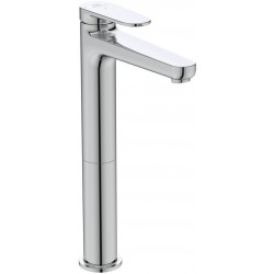 Wash basin tap Deck-mounted for free-standing washbasin material: Brass mixer With pop-up waste set, color: Chrome surface: Glossy Deck-mounted