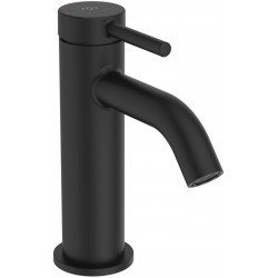 Wash basin tap Deck-mounted material: Brass mixer With pop-up waste set Μ size Blue Start, color: Black surface: Matt Deck-mounted
