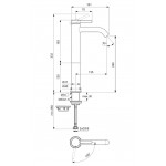 Wash basin tap Deck-mounted for free-standing washbasin material: Brass mixer Without waste Blue Start, color: Chrome surface: Glossy Deck-mounted Wash basin tap Deck-mounted for free-standing washbasin material: Brass mixer Without waste Blue Start, color: Chrome surface: Glossy Deck-mounted